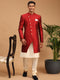 Vastramay Men's Maroon Indo Western Combo Set